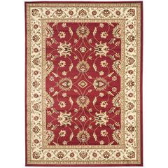 LYNDHURST, RED / IVORY, 5'-3" X 7'-6", Area Rug, LNH553-4012-5
