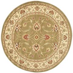 LYNDHURST, GREEN / IVORY, 5'-3" X 5'-3" Round, Area Rug, LNH553-5212-5R