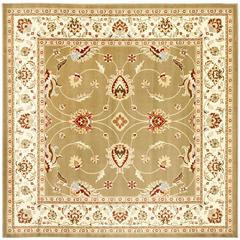 LYNDHURST, GREEN / IVORY, 6'-7" X 6'-7" Square, Area Rug, LNH553-5212-7SQ