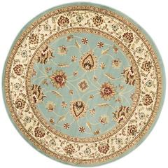 LYNDHURST, BLUE / IVORY, 5'-3" X 5'-3" Round, Area Rug, LNH553-6512-5R