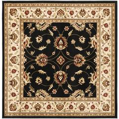 LYNDHURST, BLACK / IVORY, 6'-7" X 6'-7" Square, Area Rug, LNH553-9012-7SQ