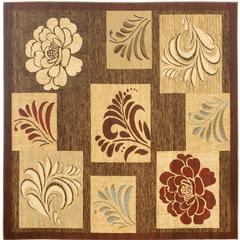 LYNDHURST, BROWN / MULTI, 6'-7" X 6'-7" Square, Area Rug, LNH554-2591-7SQ