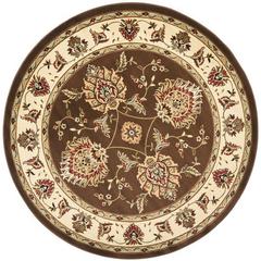 LYNDHURST, BROWN / IVORY, 5'-3" X 5'-3" Round, Area Rug, LNH555-2512-5R