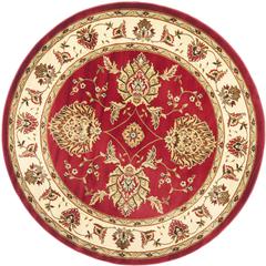 LYNDHURST, RED / IVORY, 5'-3" X 5'-3" Round, Area Rug, LNH555-4012-5R