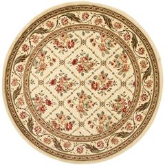 LYNDHURST, IVORY / IVORY, 5'-3" X 5'-3" Round, Area Rug, LNH556-1212-5R