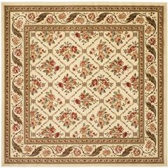 LYNDHURST, IVORY / IVORY, 6'-7" X 6'-7" Square, Area Rug
