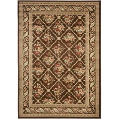 LYNDHURST, BROWN / BROWN, 5'-3" X 7'-6", Area Rug, LNH556-2525-5