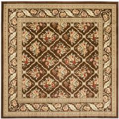 LYNDHURST, BROWN / BROWN, 6'-7" X 6'-7" Square, Area Rug, LNH556-2525-7SQ
