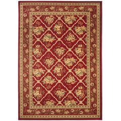 LYNDHURST, RED / RED, 5'-3" X 7'-6", Area Rug