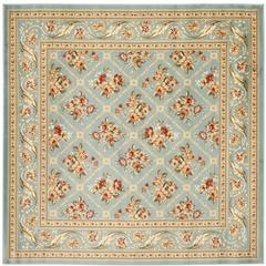 LYNDHURST, BLUE / BLUE, 6'-7" X 6'-7" Square, Area Rug, LNH556-6565-7SQ