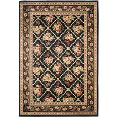 LYNDHURST, BLACK / BLACK, 5'-3" X 7'-6", Area Rug
