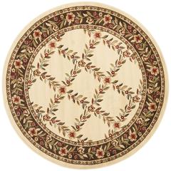 LYNDHURST, IVORY / BROWN, 5'-3" X 5'-3" Round, Area Rug, LNH557-1225-5R