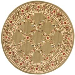 LYNDHURST, GREEN / GREEN, 5'-3" X 5'-3" Round, Area Rug