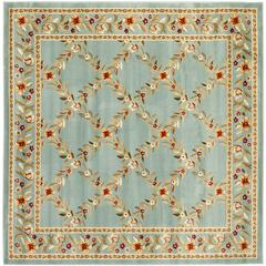 LYNDHURST, BLUE / BLUE, 6'-7" X 6'-7" Square, Area Rug, LNH557-6565-7SQ