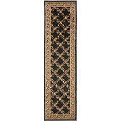 LYNDHURST, BLACK / BROWN, 2'-3" X 12', Area Rug