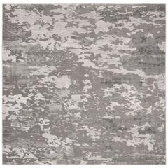 LUREX 100, GREY / LIGHT GREY, 6'-7" X 6'-7" Square, Area Rug