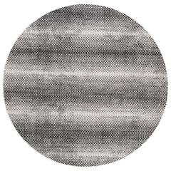 LUREX 100, BLACK / IVORY, 6'-7" X 6'-7" Round, Area Rug