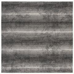 LUREX 100, BLACK / IVORY, 6'-7" X 6'-7" Square, Area Rug