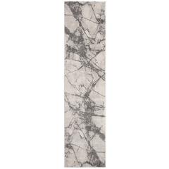 LUREX 100, IVORY / GREY, 2' X 8', Area Rug