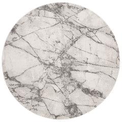 LUREX 100, IVORY / GREY, 6'-7" X 6'-7" Round, Area Rug