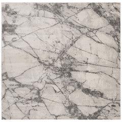 LUREX 100, IVORY / GREY, 6'-7" X 6'-7" Square, Area Rug