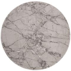 LUREX 100, GREY / GREY, 6'-7" X 6'-7" Round, Area Rug