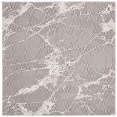 LUREX 100, GREY / IVORY, 6'-7" X 6'-7" Square, Area Rug