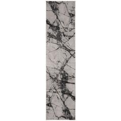 LUREX 100, GREY / BLACK, 2' X 8', Area Rug