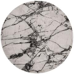 LUREX 100, GREY / BLACK, 6'-7" X 6'-7" Round, Area Rug