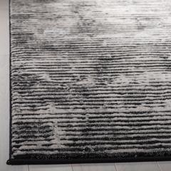 LUREX 100, BLACK / GREY, 4' X 6', Area Rug