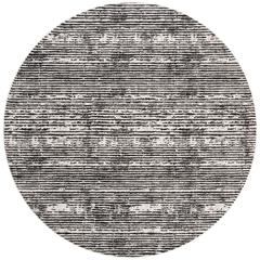 LUREX 100, BLACK / GREY, 6'-7" X 6'-7" Round, Area Rug