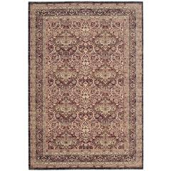 LAVAR KERMAN, RED / NAVY, 5'-1" X 7'-6", Area Rug