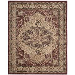 LAVAR KERMAN, CREME / RED, 8' X 10', Area Rug, LVK621B-8