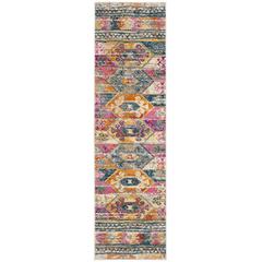 MADISON, BLUE / FUCHSIA, 2'-3" X 10', Area Rug, MAD118C-210