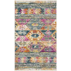 MADISON, BLUE / FUCHSIA, 3' X 5', Area Rug, MAD118C-3