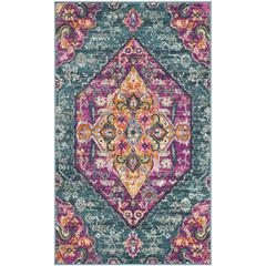 MADISON, BLUE / FUCHSIA, 3' X 5', Area Rug, MAD119C-3