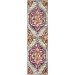 MADISON, LIGHT GREY / FUCHSIA, 2'-3" X 10', Area Rug, MAD119G-210