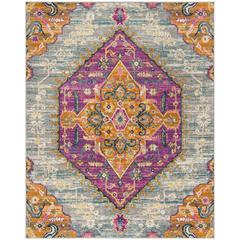 MADISON, LIGHT GREY / FUCHSIA, 8' X 10', Area Rug, MAD119G-8
