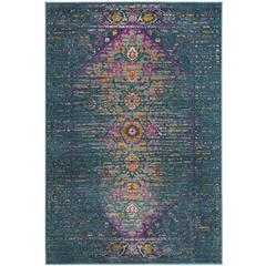 MADISON, BLUE / FUCHSIA, 4' X 6', Area Rug, MAD122C-4