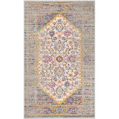 MADISON, LIGHT GREY / FUCHSIA, 3' X 5', Area Rug, MAD122G-3