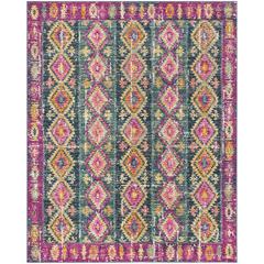 MADISON, FUCHSIA / BLUE, 8' X 10', Area Rug, MAD129F-8