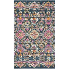 MADISON, BLUE / FUCHSIA, 3' X 5', Area Rug, MAD130C-3