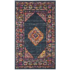 MADISON, BLUE / FUCHSIA, 2'-3" X 3'-11", Area Rug