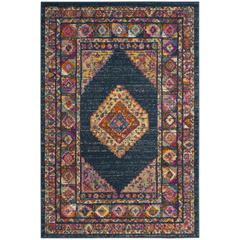 MADISON, BLUE / FUCHSIA, 10' X 14', Area Rug
