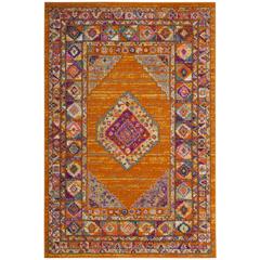 MADISON, ORANGE / FUCHSIA, 5'-1" X 7'-6", Area Rug