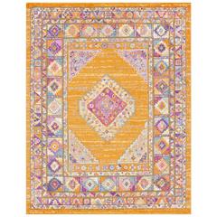 MADISON, ORANGE / FUCHSIA, 8' X 10', Area Rug