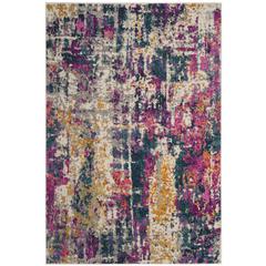MADISON, IVORY / BLUE, 5'-1" X 7'-6", Area Rug