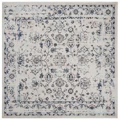 MADISON 900, LIGHT GREY / BLUE, 6'-7" X 6'-7" Square, Area Rug, MAD923F-7SQ