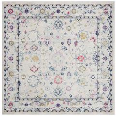 MADISON 900, LIGHT GREY / FUCHSIA, 6'-7" X 6'-7" Square, Area Rug, MAD923R-7SQ