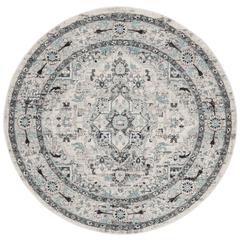 MADISON 900, LIGHT GREY / BLUE, 6'-7" X 6'-7" Round, Area Rug, MAD924F-7R